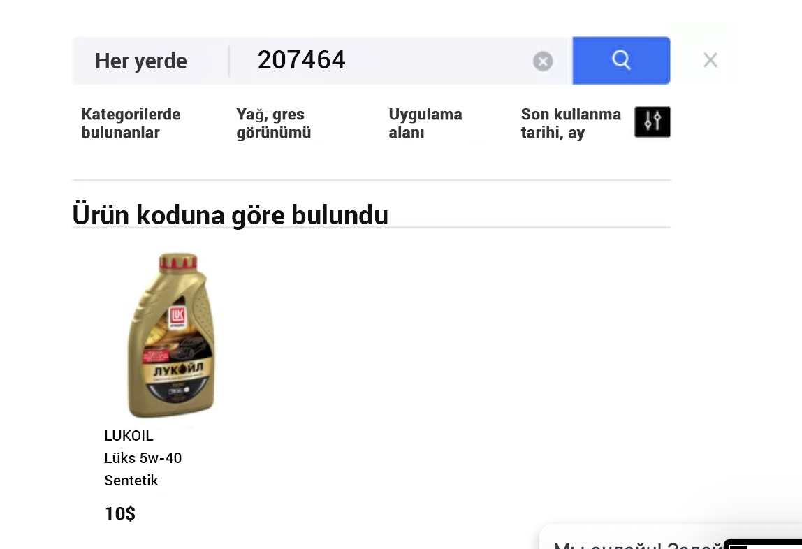 Satıcı koduna göre arama